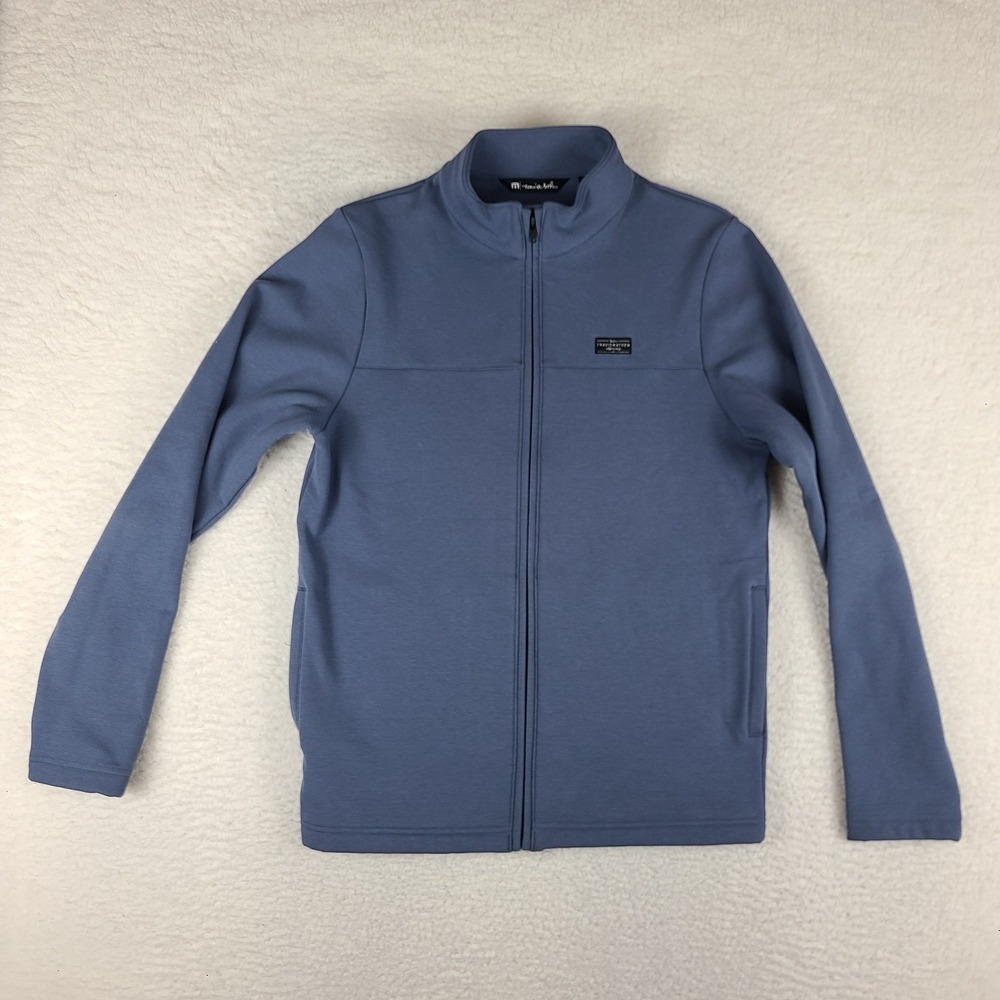 Travis‎ Mathew Sweater Mens Small Blue Slate Full Zip Jacket *